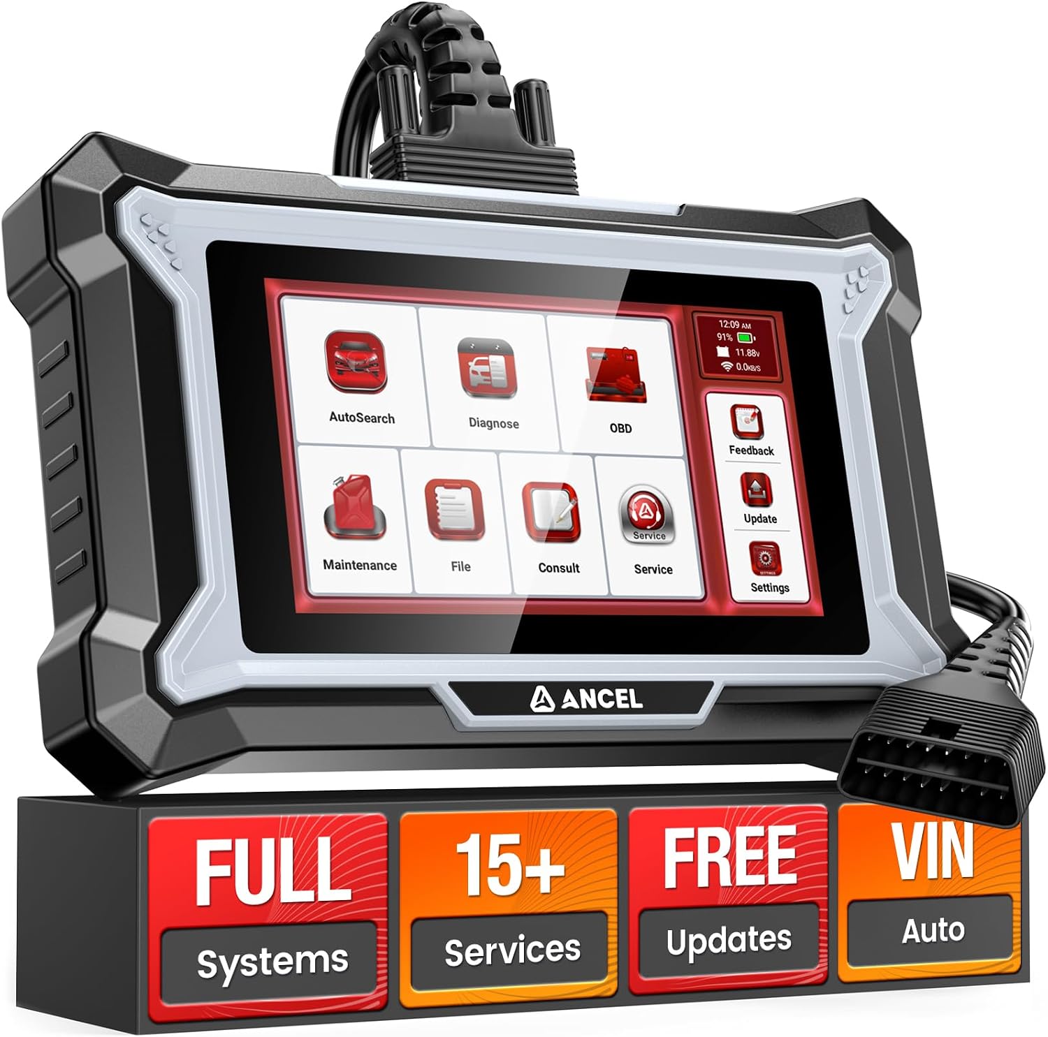 ANCEL DS200 All-System OBD2 Scanner Transmission ABS