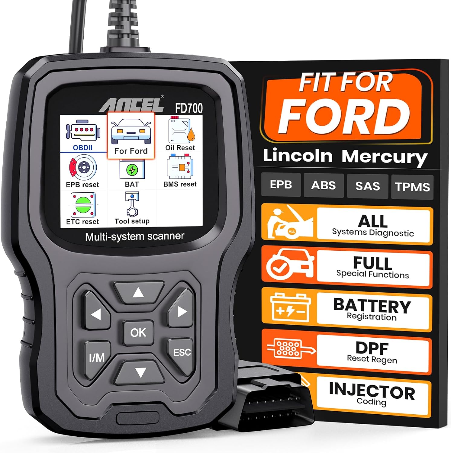 ANCEL FD700 Ford Lincoln Full System OBD2 Scanner
