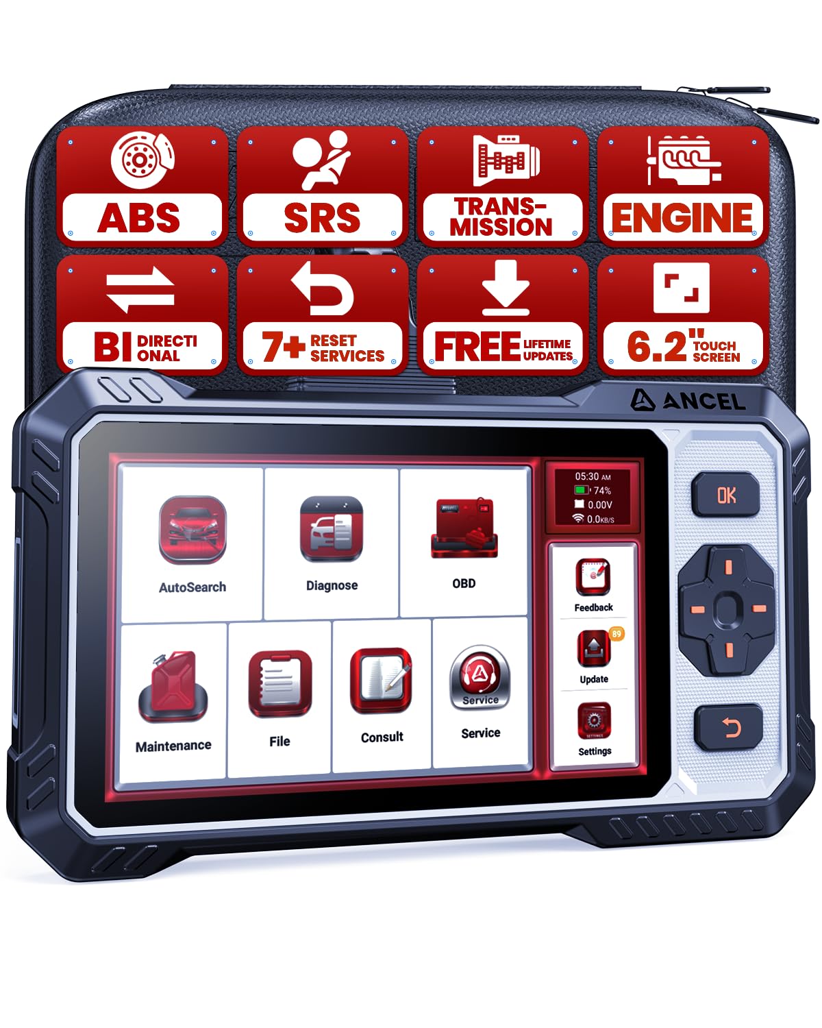 ANCEL FX6000 Bidirectional Scan Tool, ABS SRS Transmission Engine