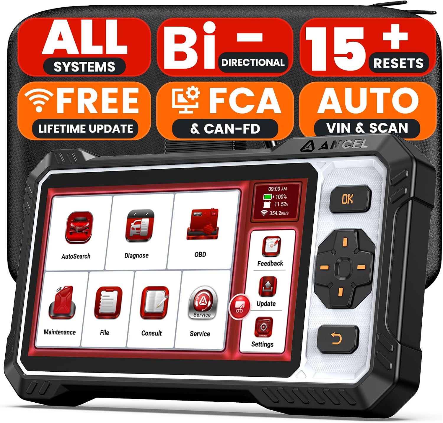 ANCEL FX6100 Bidirectional Scan Tool, All System Transmission