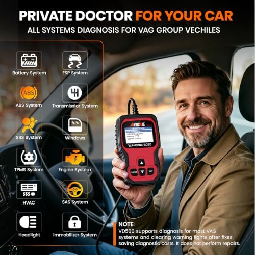 ANCEL VD500 OBD2 Scanner for VW Audi Transmission Codes view 3