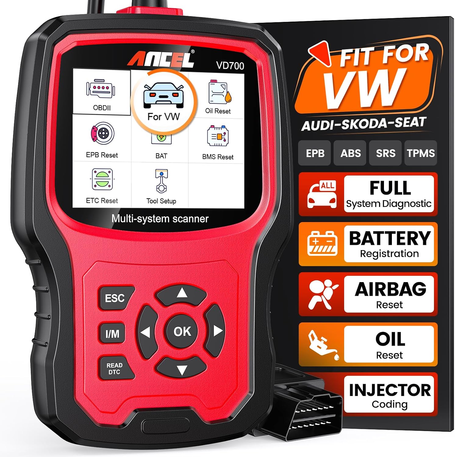 ANCEL VD700 VW Audi Full System Scanner for DSG
