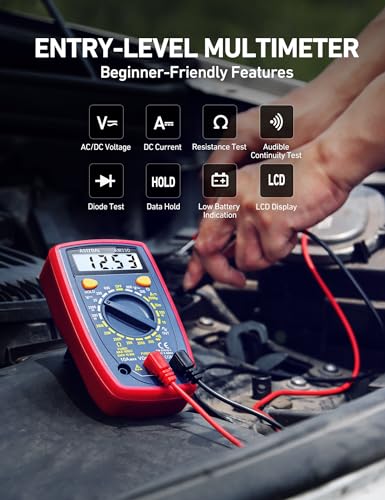 AstroAI 2000-Count Digital Multimeter for Automotive Voltage, Current, Resistance, and Continuity Testing view 2