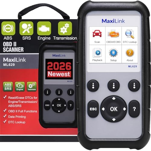 Autel MaxiLink ML629 OBD2 Scanner with ABS, SRS, Engine and Transmission Diagnostics view 2