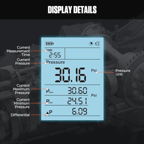 Digital Automatic Transmission Oil Pressure Tester, 426 PSI view 3