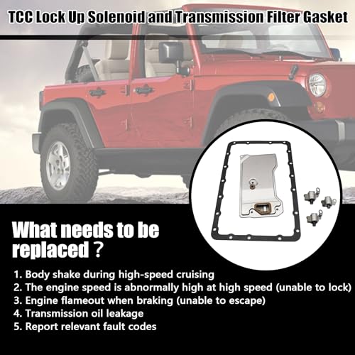 AW4 A340 Shift & TCC Lockup Solenoid Kit w/ Filter view 2