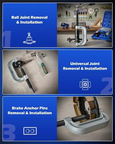 Ball Joint Press and U-Joint Removal Kit with 4x4 Adapters view 2
