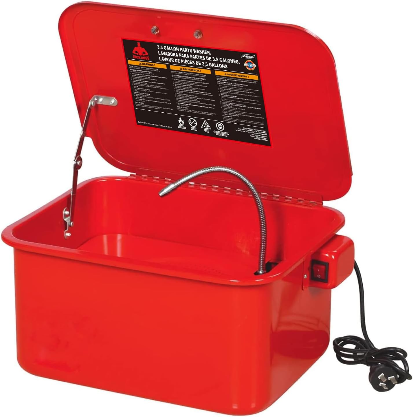3.5 Gallon Benchtop Parts Washer with 110V Solvent Pump