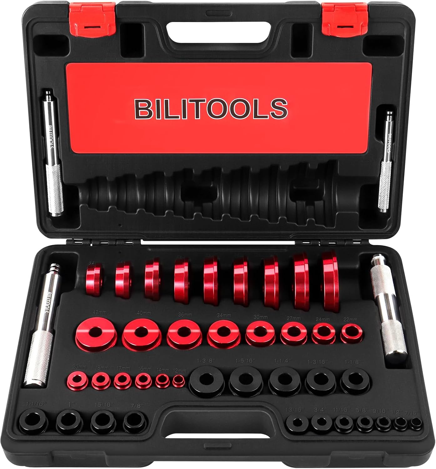 Bearing Race & Seal Driver Set, 43-Piece SAE & Metric