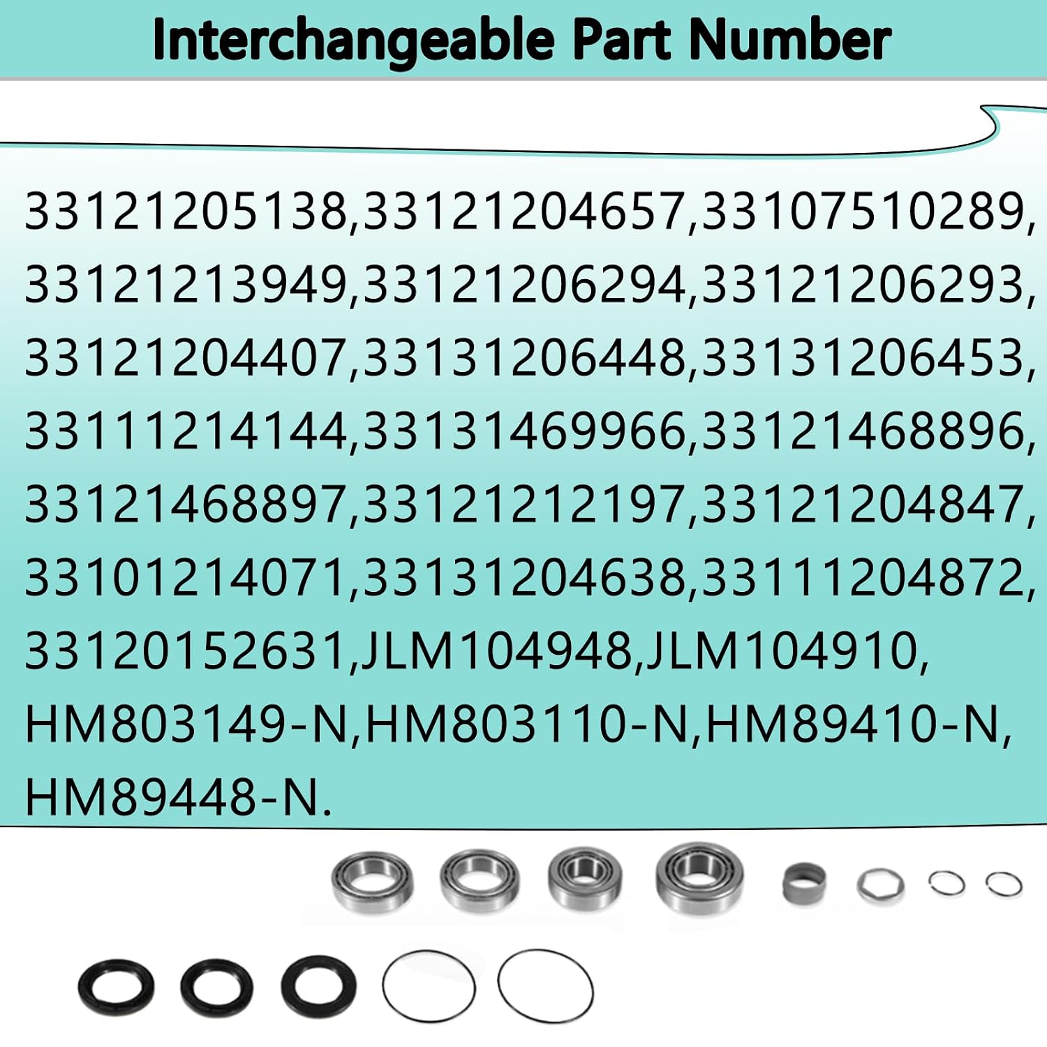 BMW Type 210 Rear Differential Bearing and Seal Kit view 3