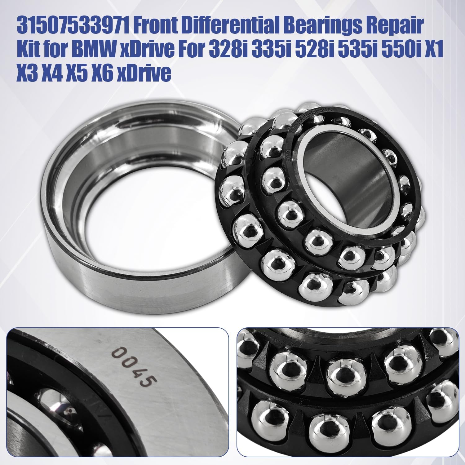BMW xDrive Front Differential Bearing Kit 31507533971 view 2