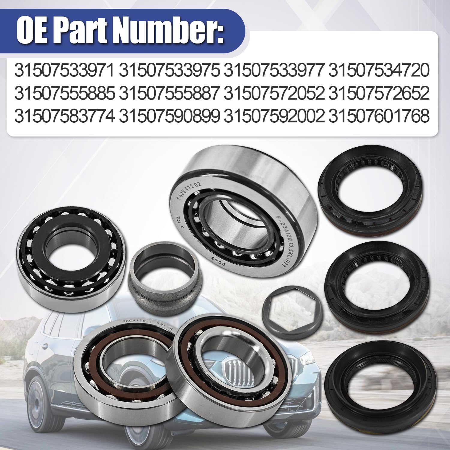 BMW xDrive Front Differential Bearing Kit 31507533971 view 3