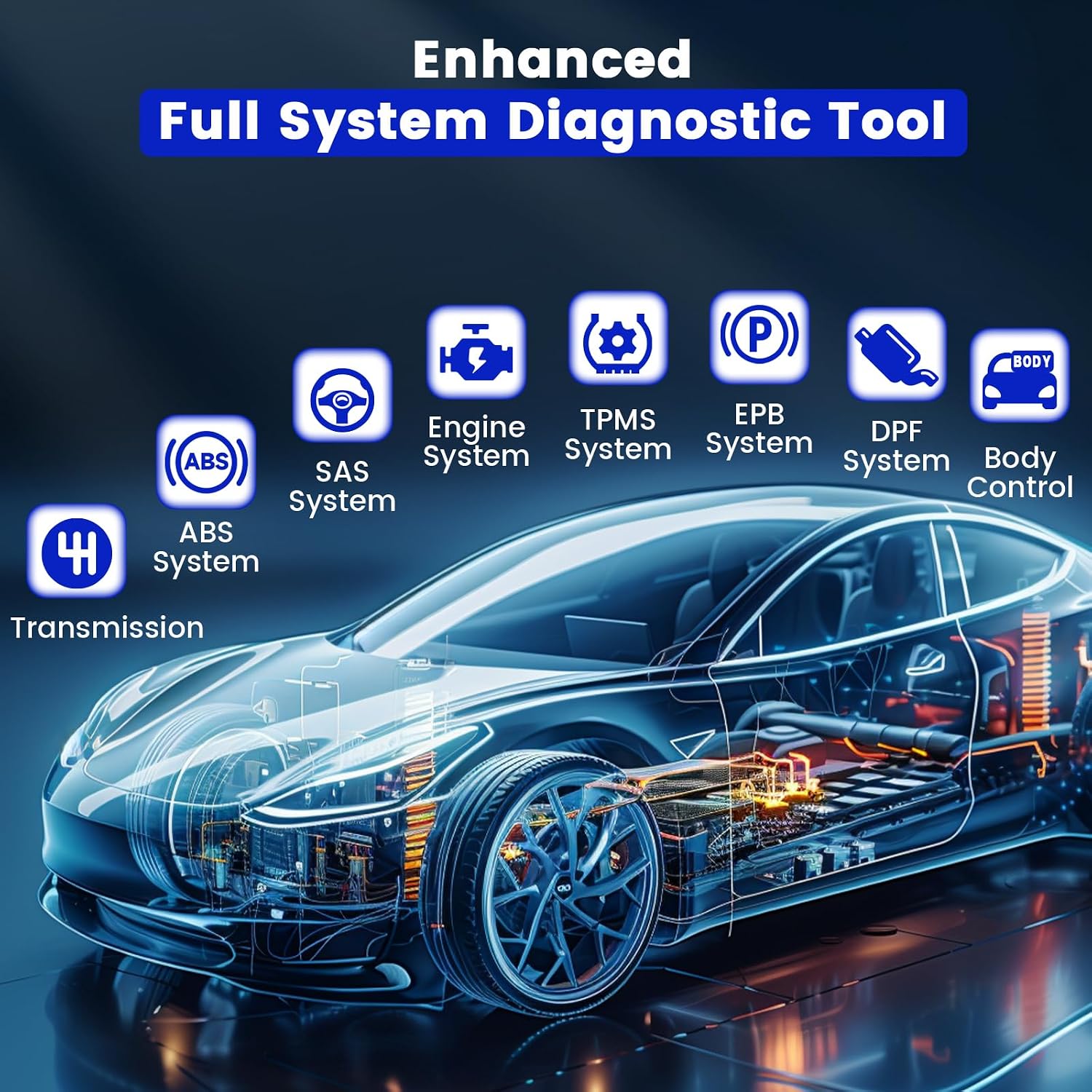 BOSSCOMM IFIX435 Full System OBD2 Transmission Scanner view 3