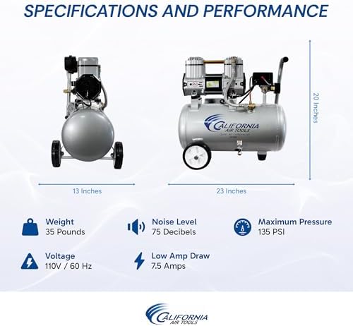 Quiet Oil-Free Air Compressor 4.7 Gallon CAT-4710W view 2