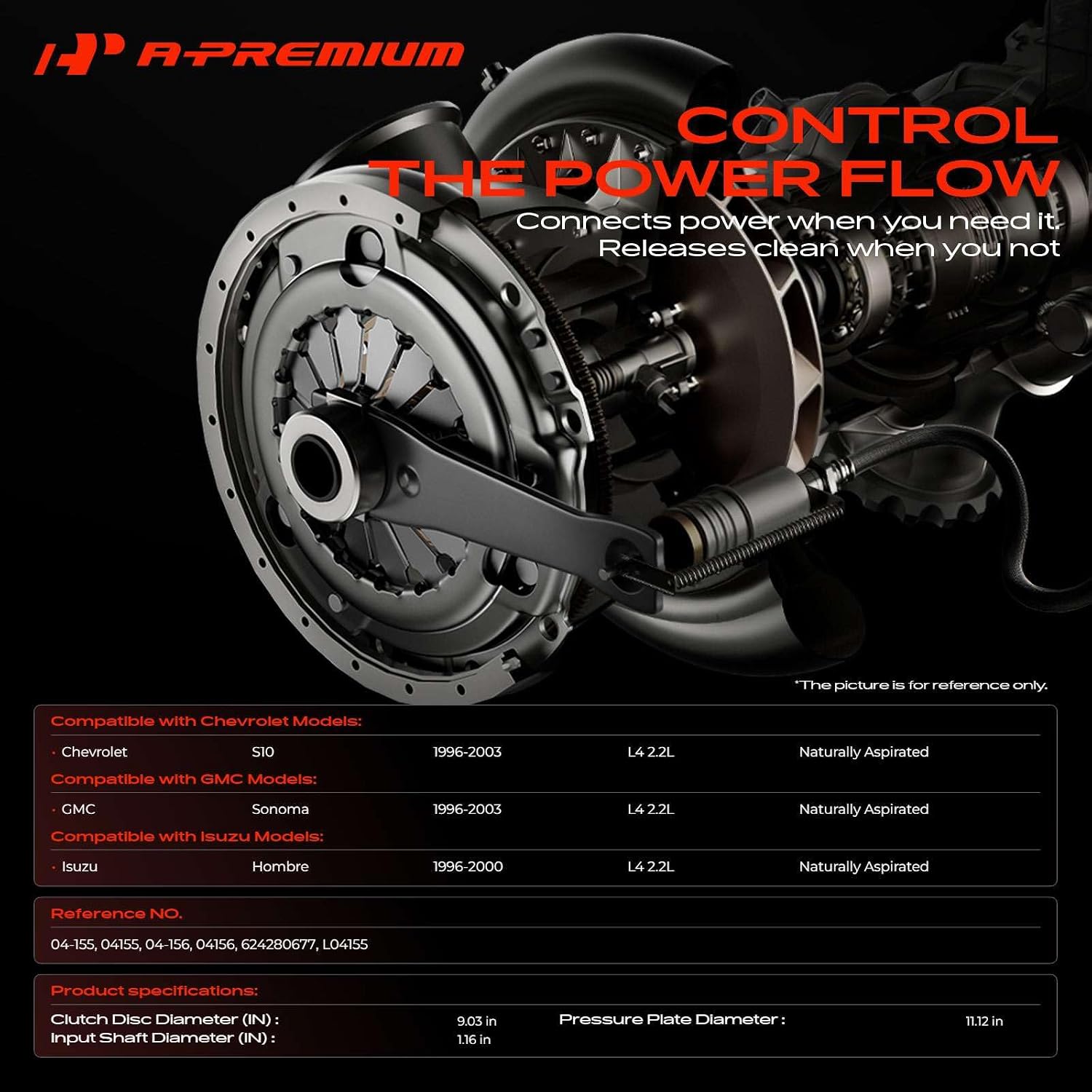 Chevrolet S10 Clutch Kit with Slave Cylinder, 2.2L view 2