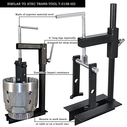 T-0158 Clutch Drum Spring Compressor, Heavy-Duty Steel Bench-Mount Transmission Tool view 3