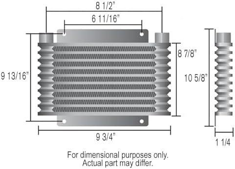 Derale 13614 Series 9000 Plate & Fin Transmission Oil Cooler view 3