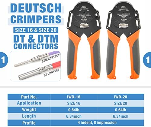Deutsch and Weather Pack Terminal Crimper Kit, 8-Piece view 2