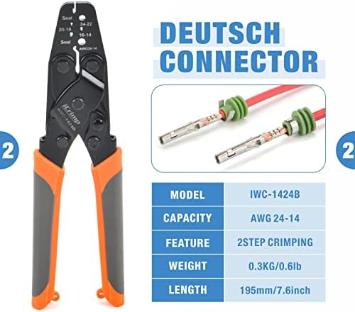 Deutsch and Weather Pack Terminal Crimper Kit, 8-Piece view 3