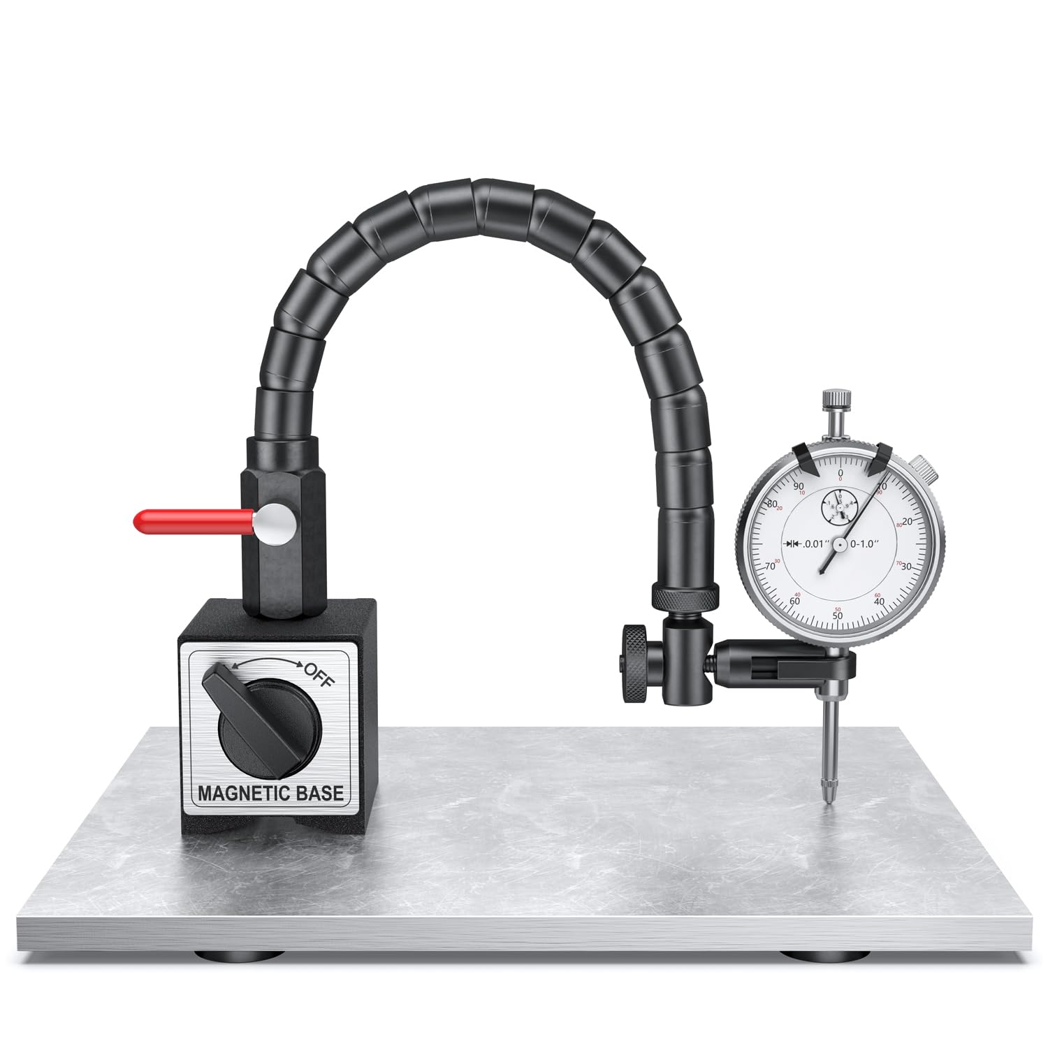 Dial Indicator & Magnetic Base Set 0-1in, Endplay/Runout