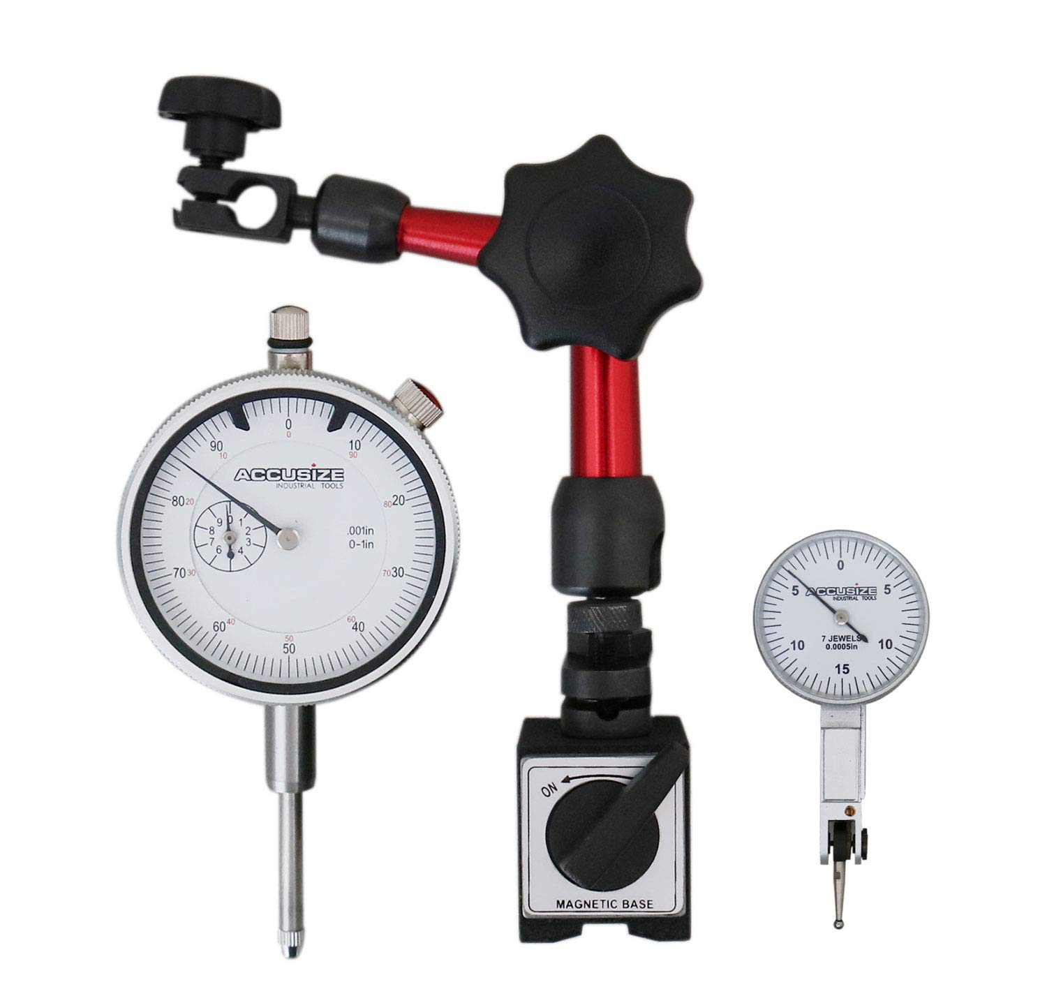 Dial Indicator Test Indicator and Magnetic Base Set 3-Piece