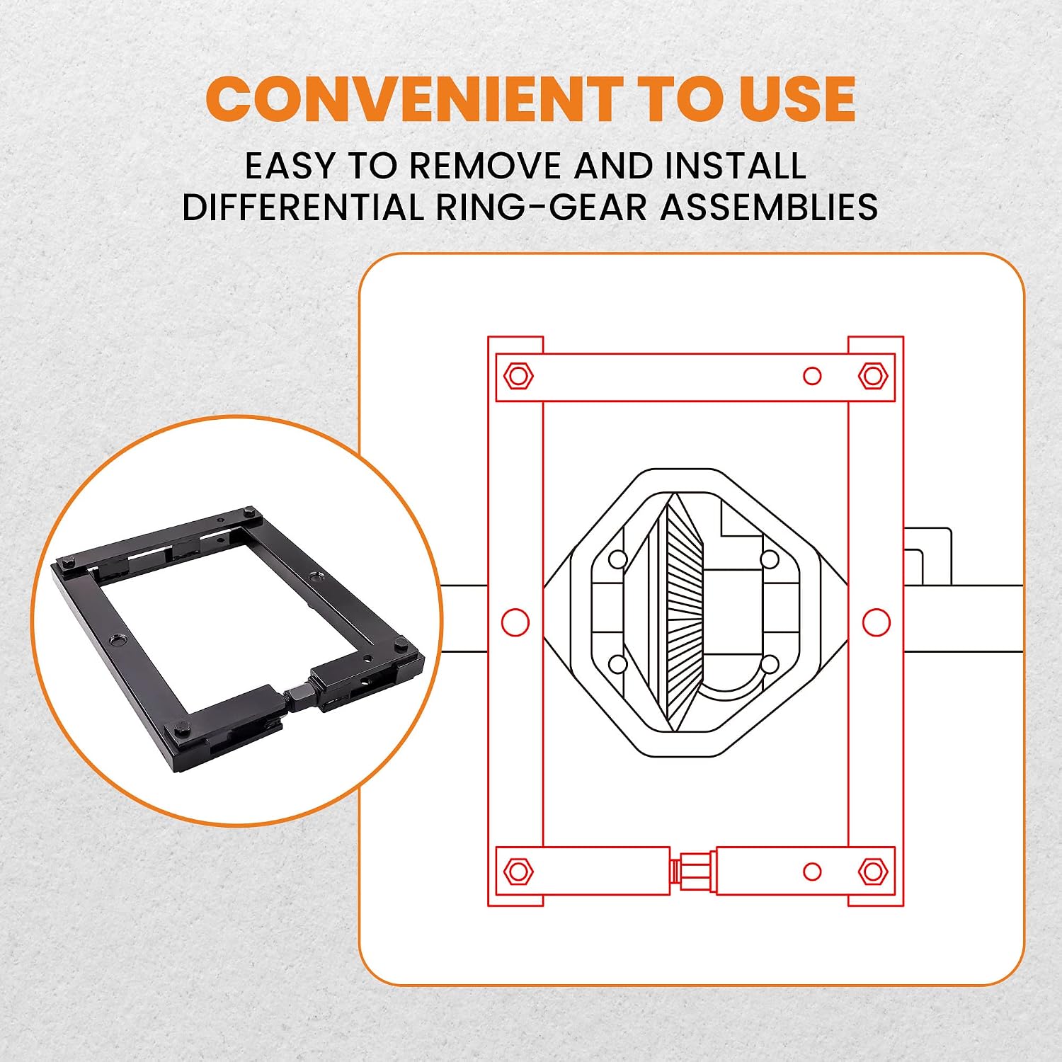 Differential Housing Spreader Tool for Dana 60 Axle view 2
