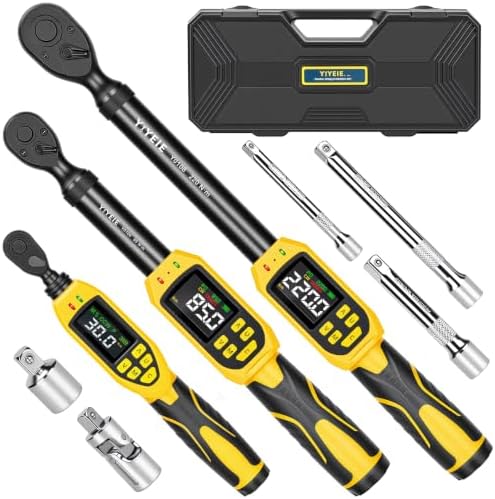 Digital Torque Wrench Set, 1/4, 3/8 and 1/2 Drive, 1.1-162 ft-lb