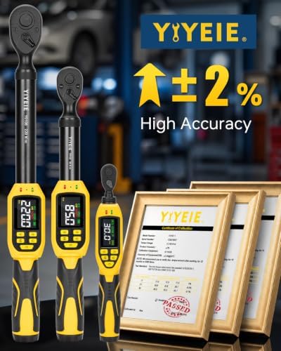 Digital Torque Wrench Set, 1/4, 3/8 and 1/2 Drive, 1.1-162 ft-lb view 3