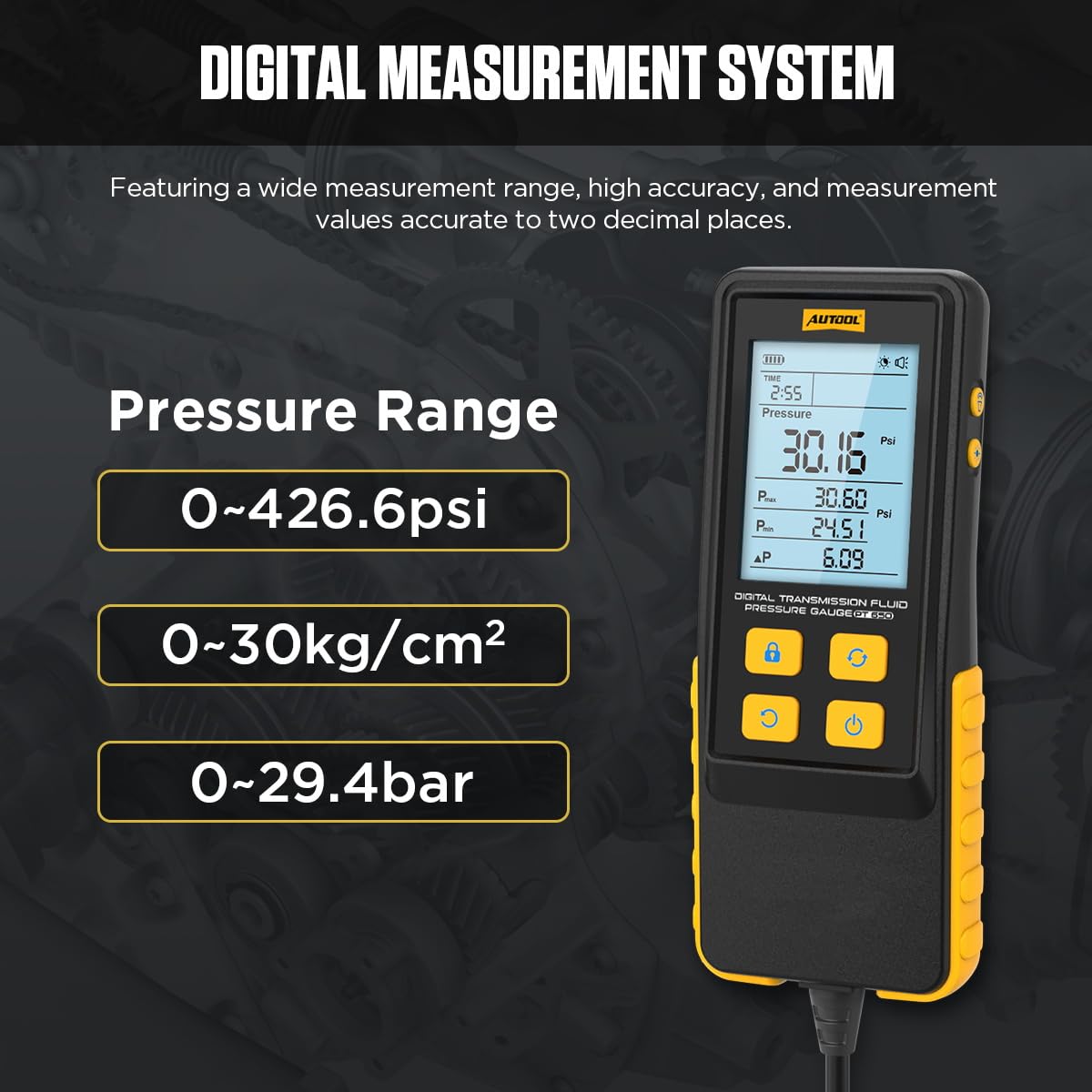 Digital Transmission Line Pressure Tester 0-426 PSI view 2