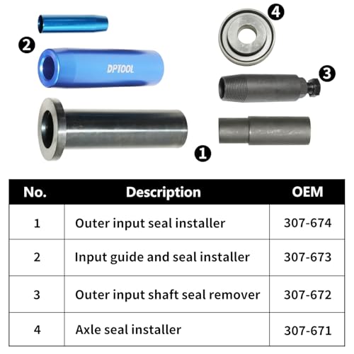 DPTOOL Ford DPS6 6DCT250 Dual Clutch Transmission Oil Seal Remover and Installer Tool Kit view 3
