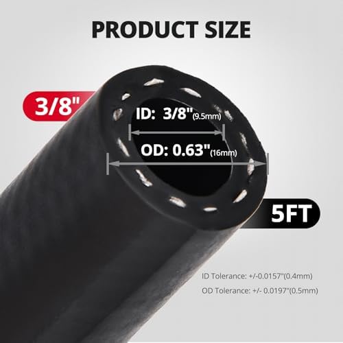 EVIL ENERGY 3/8" Transmission Oil Cooler Hose, 5FT SAE J1532 250PSI view 3