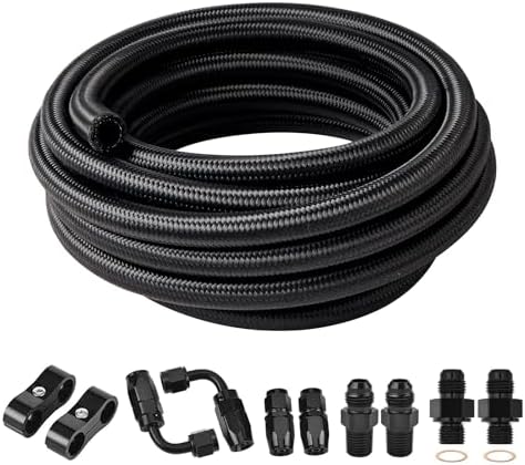 EVIL ENERGY 6AN Transmission Cooler Line Kit for 4L60E 4L65E, 15 ft Braided Hose view 2
