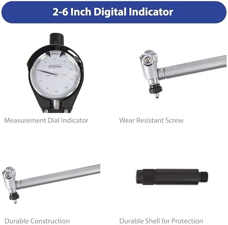 Extender Dial Bore Gage Kit 1.4-6 in, .0005 in Graduation view 3