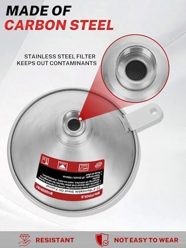 26-Inch Flexible Steel Oil Funnel with Filter for Transmission Fluid and Oil view 3