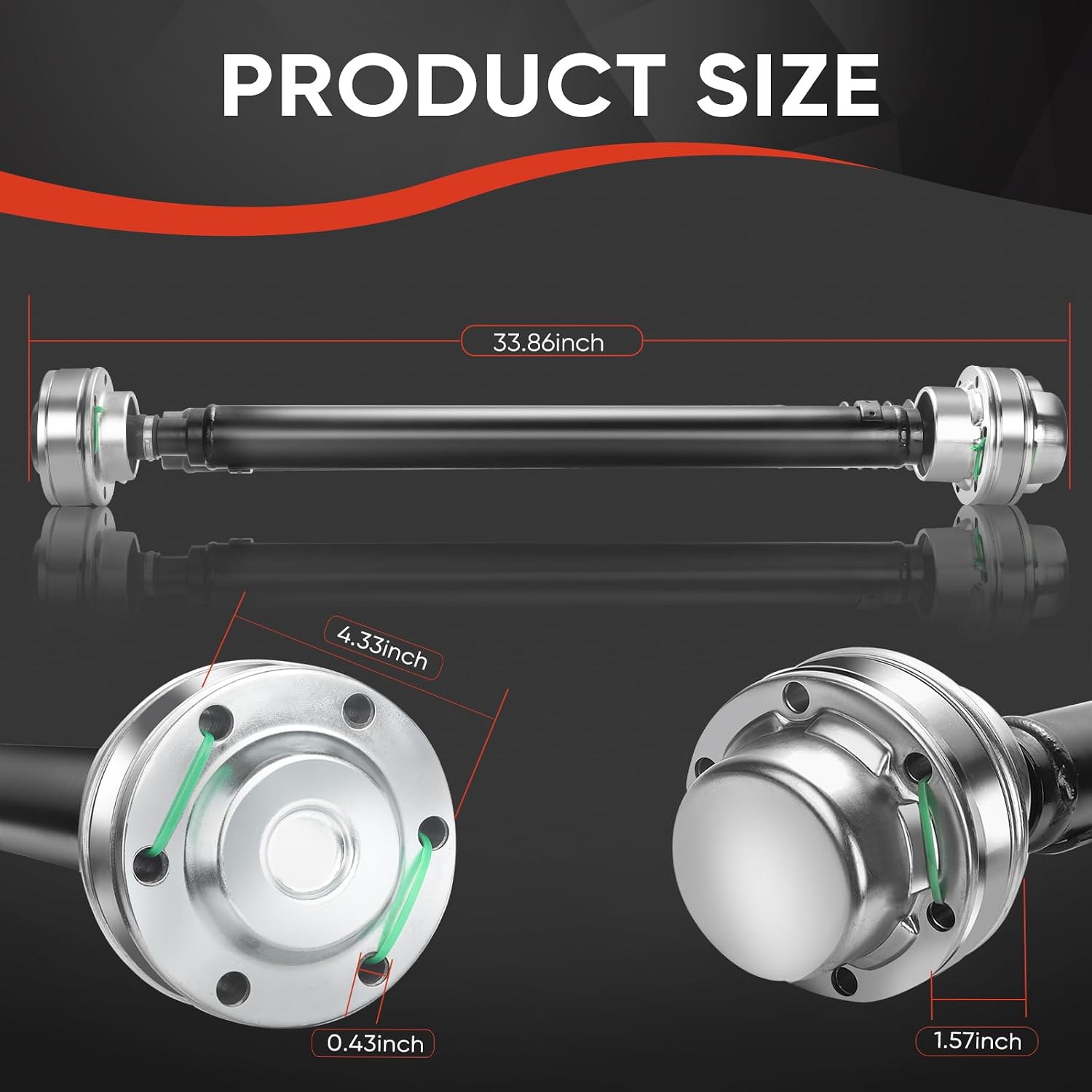 Ford F-150 V6 4WD Front Driveshaft BL3Z-4A376-B view 2