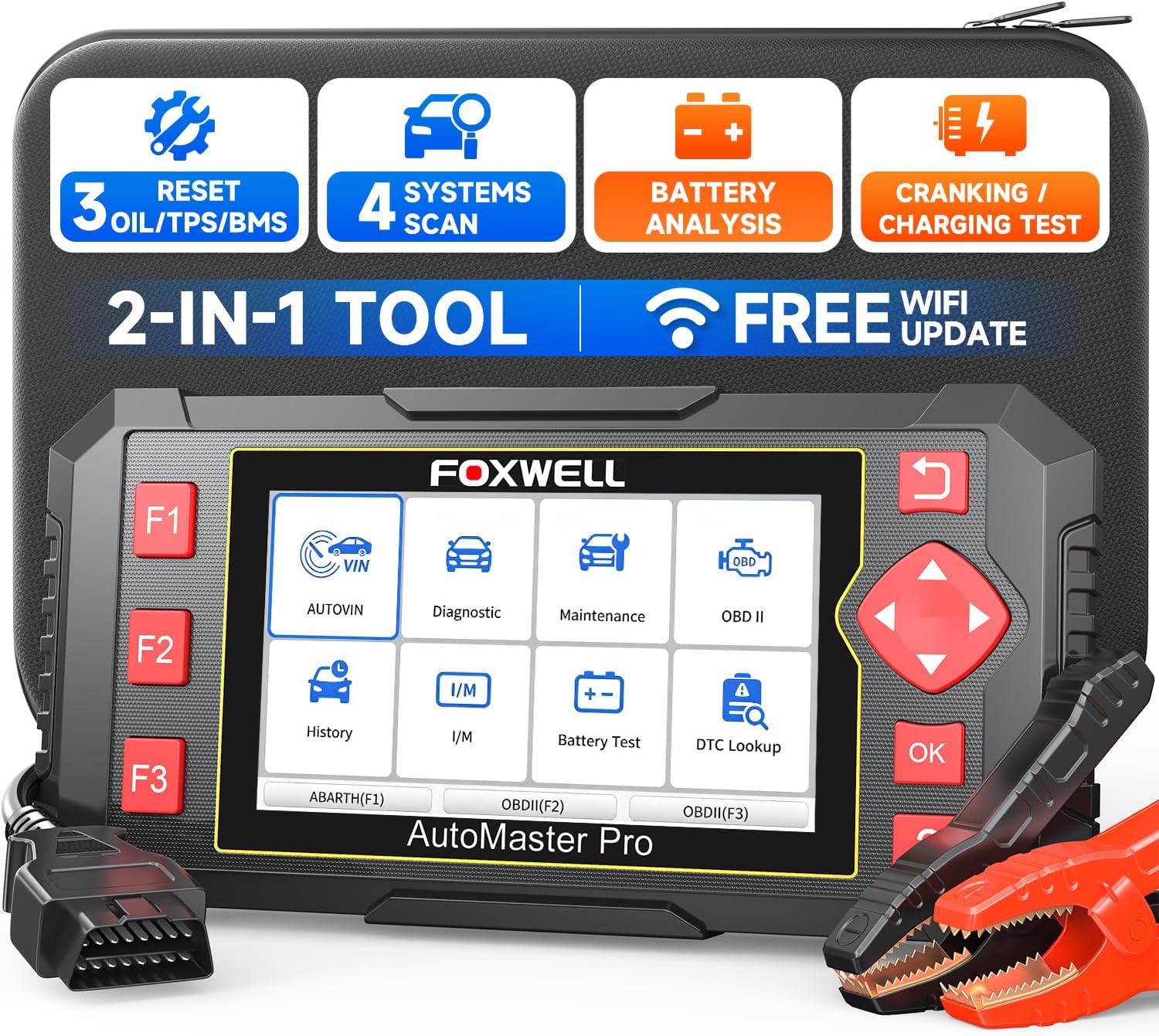 FOXWELL NT604Pro OBD2 Scanner and 12V Battery Tester