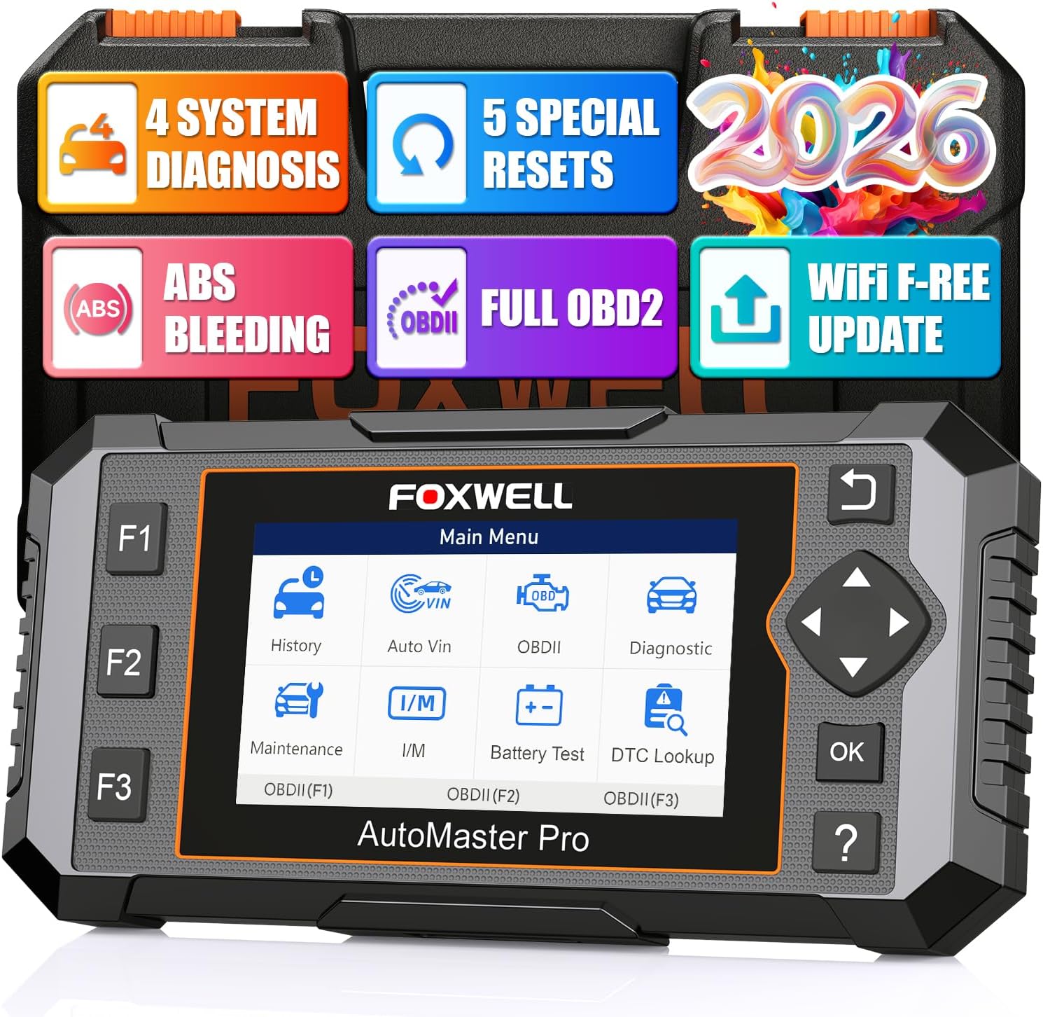 FOXWELL NT614 Elite 4-System Scanner Engine ABS SRS Transmission