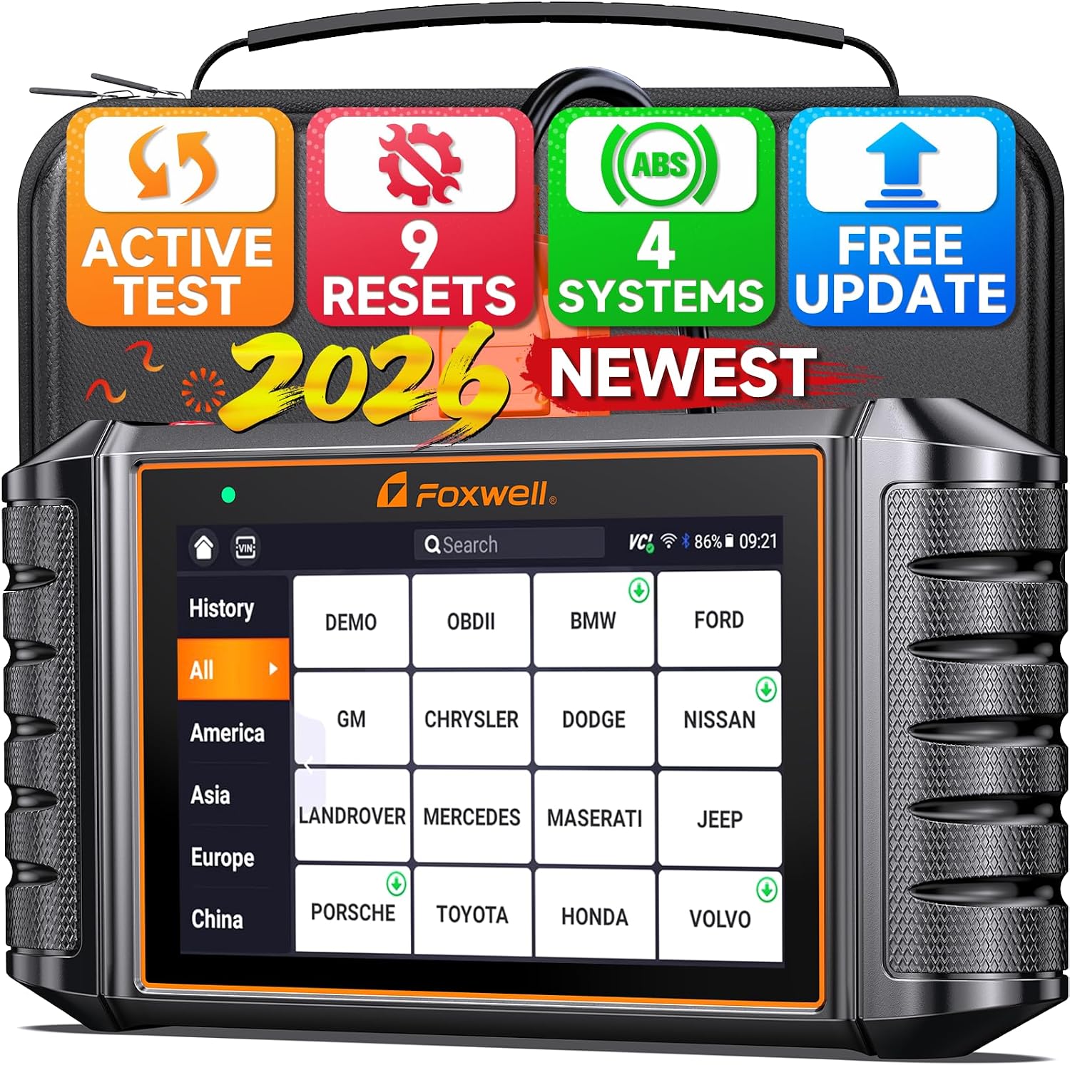 FOXWELL NT716 Bidirectional 4-System OBD2 Scanner + 9 Resets