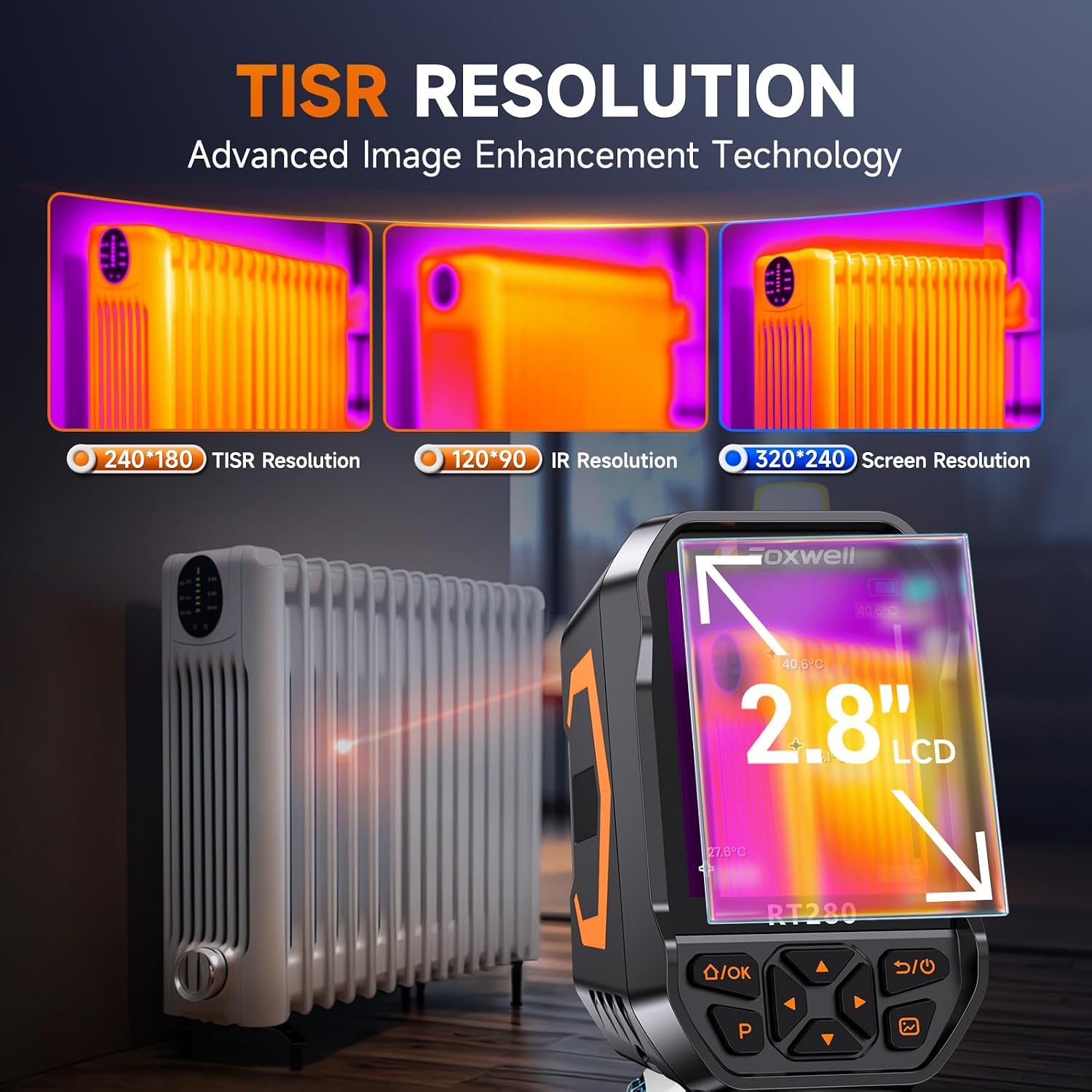 FOXWELL RT280 Thermal Imaging Camera 240x180 Infrared view 2