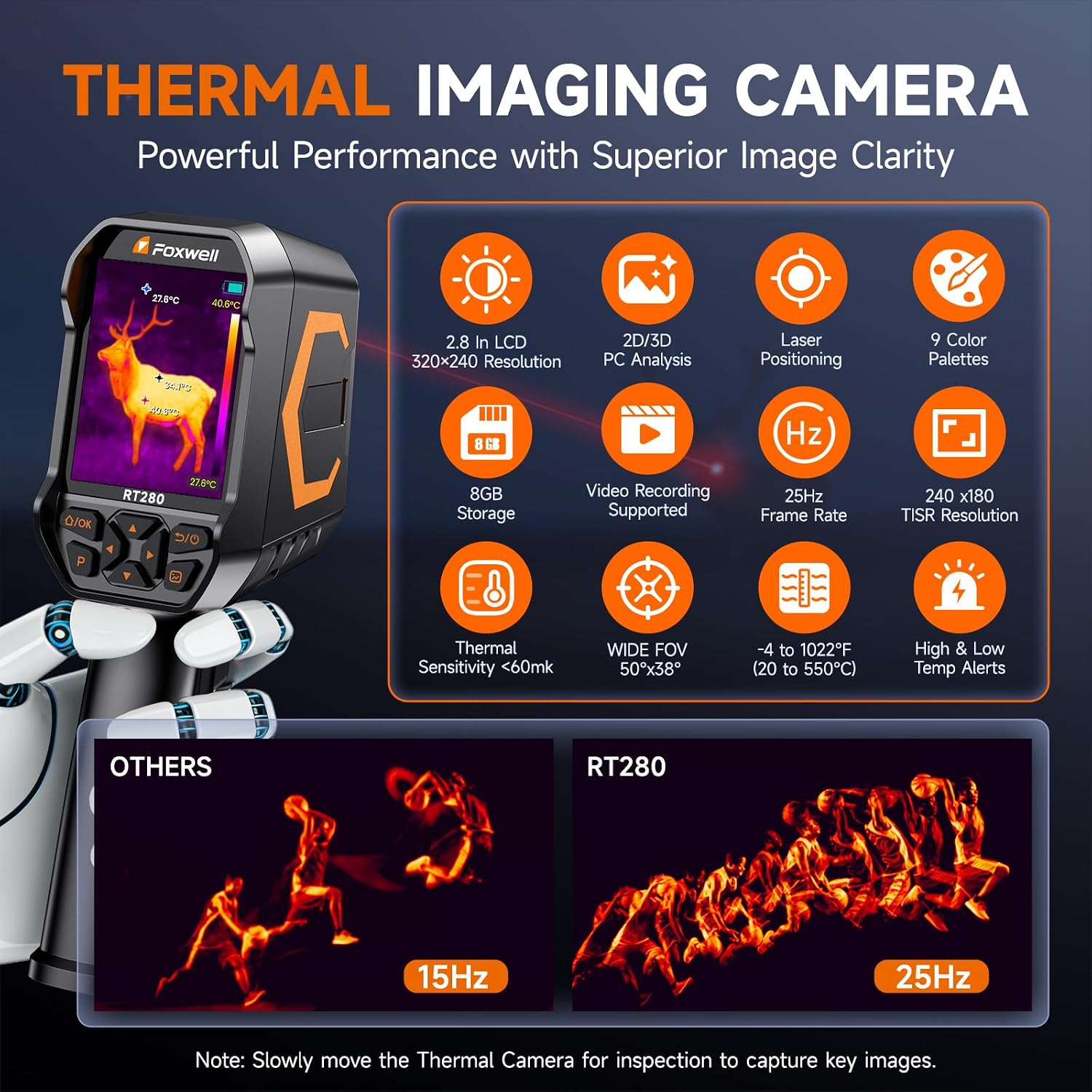 FOXWELL RT280 Thermal Imaging Camera 240x180 Infrared view 3