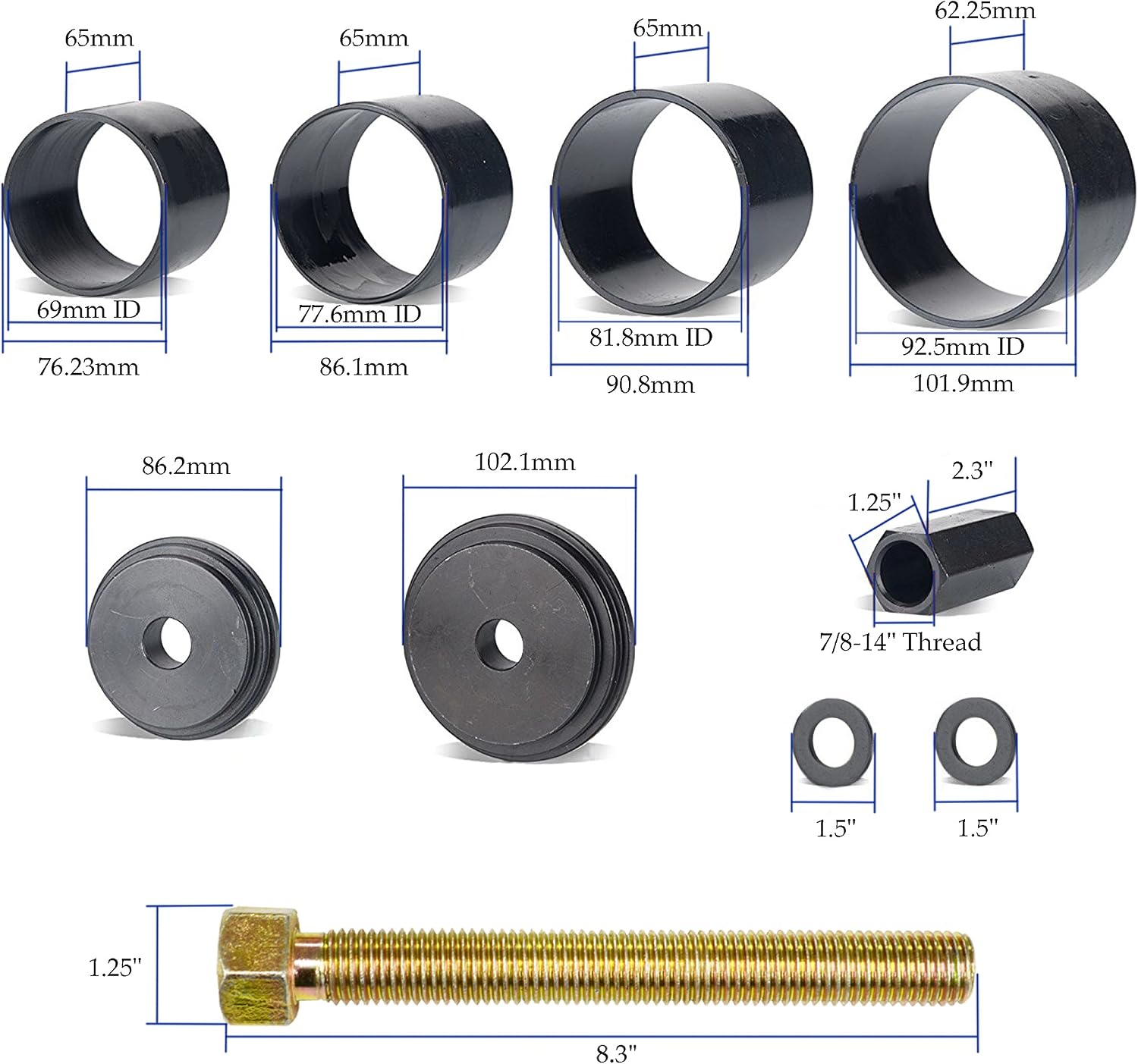 Front Wheel Drive Bearing Puller Installer Kit 25-Pc view 2