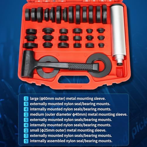 37-Piece Sealed Bearing and Oil Seal Mounting Kit view 3
