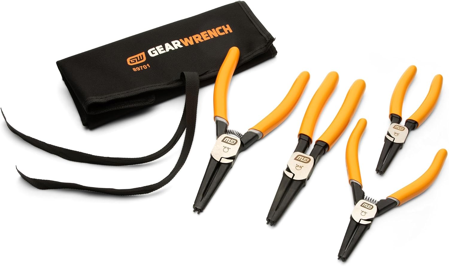 GEARWRENCH 89701 Snap Ring Pliers Set, 7 and 9 Inch 4-Piece