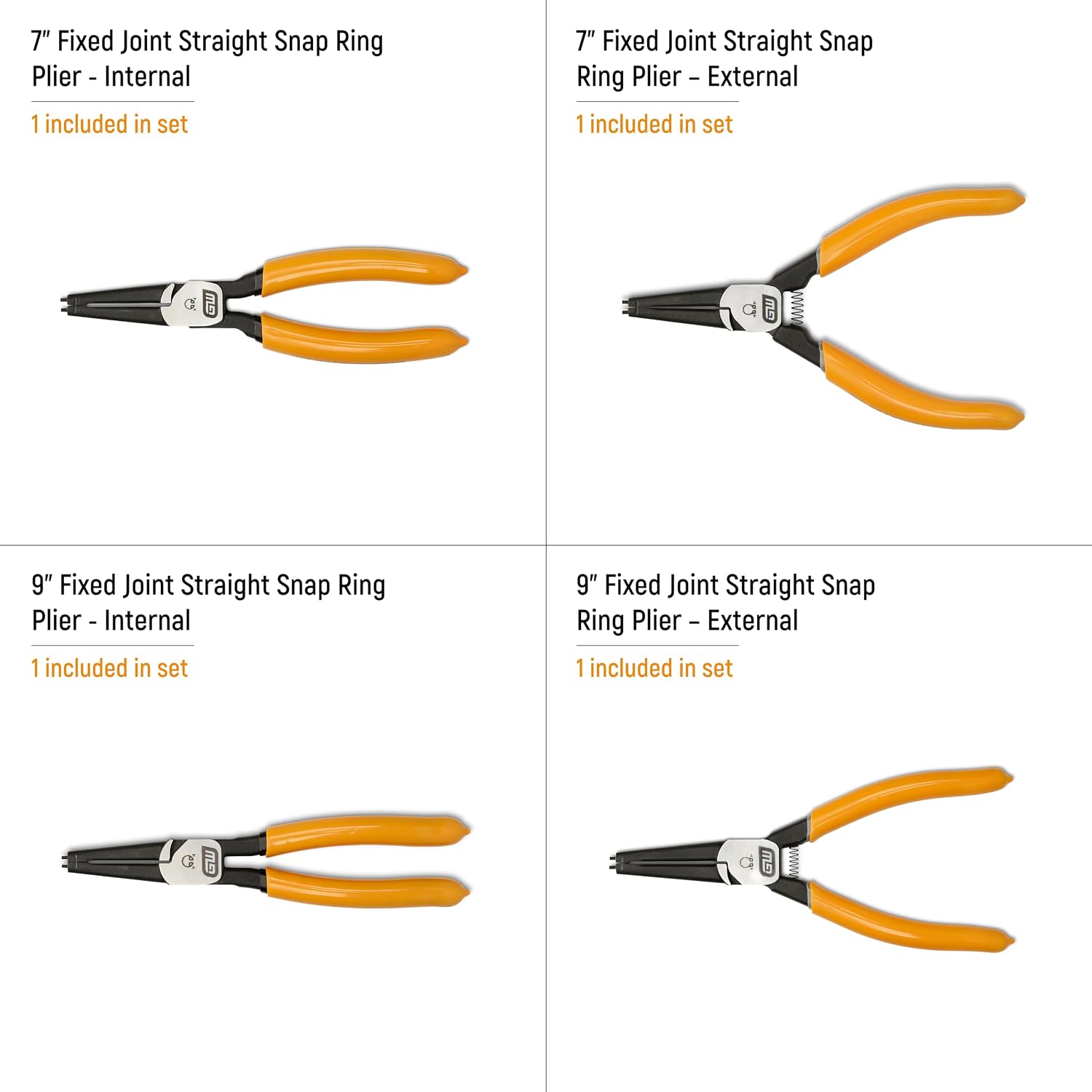 GEARWRENCH 89701 Snap Ring Pliers Set, 7 and 9 Inch 4-Piece view 2