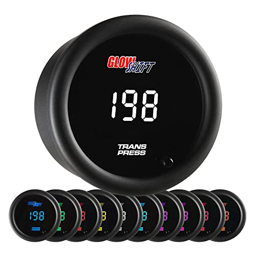 GlowShift 400 PSI Digital Transmission Pressure Gauge, 52mm view 2
