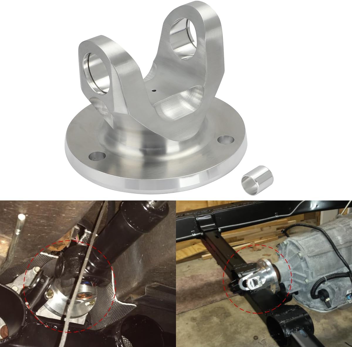 GM 6L80 8L90 10L80 3-Bolt Driveshaft Flange Yoke Adapter Kit