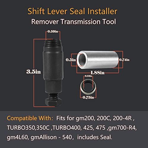 GM Shift Selector Shaft Seal Installer and Remover Tool with Seal (TH350, TH400, 700-R4) view 3