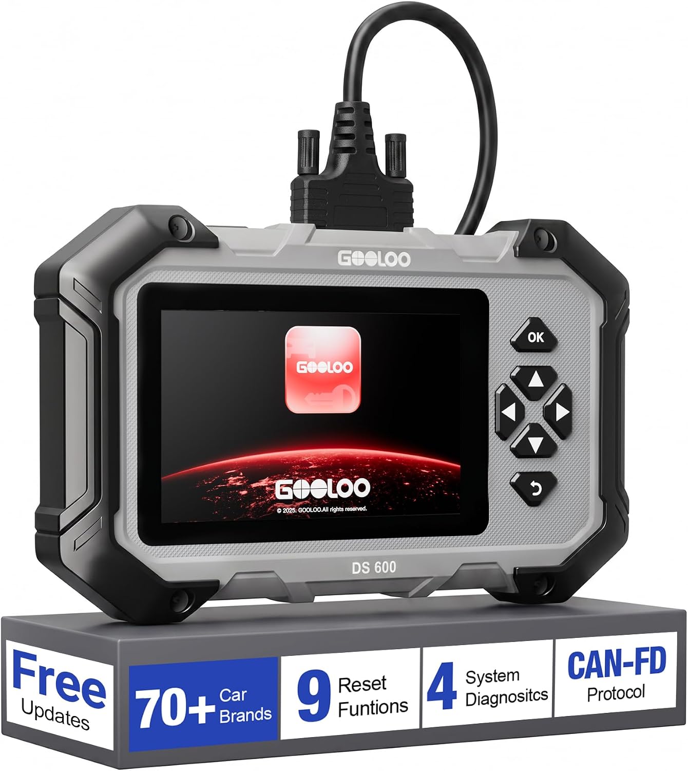 GOOLOO DS600 Bidirectional OBD2 Scanner, Transmission ABS SRS