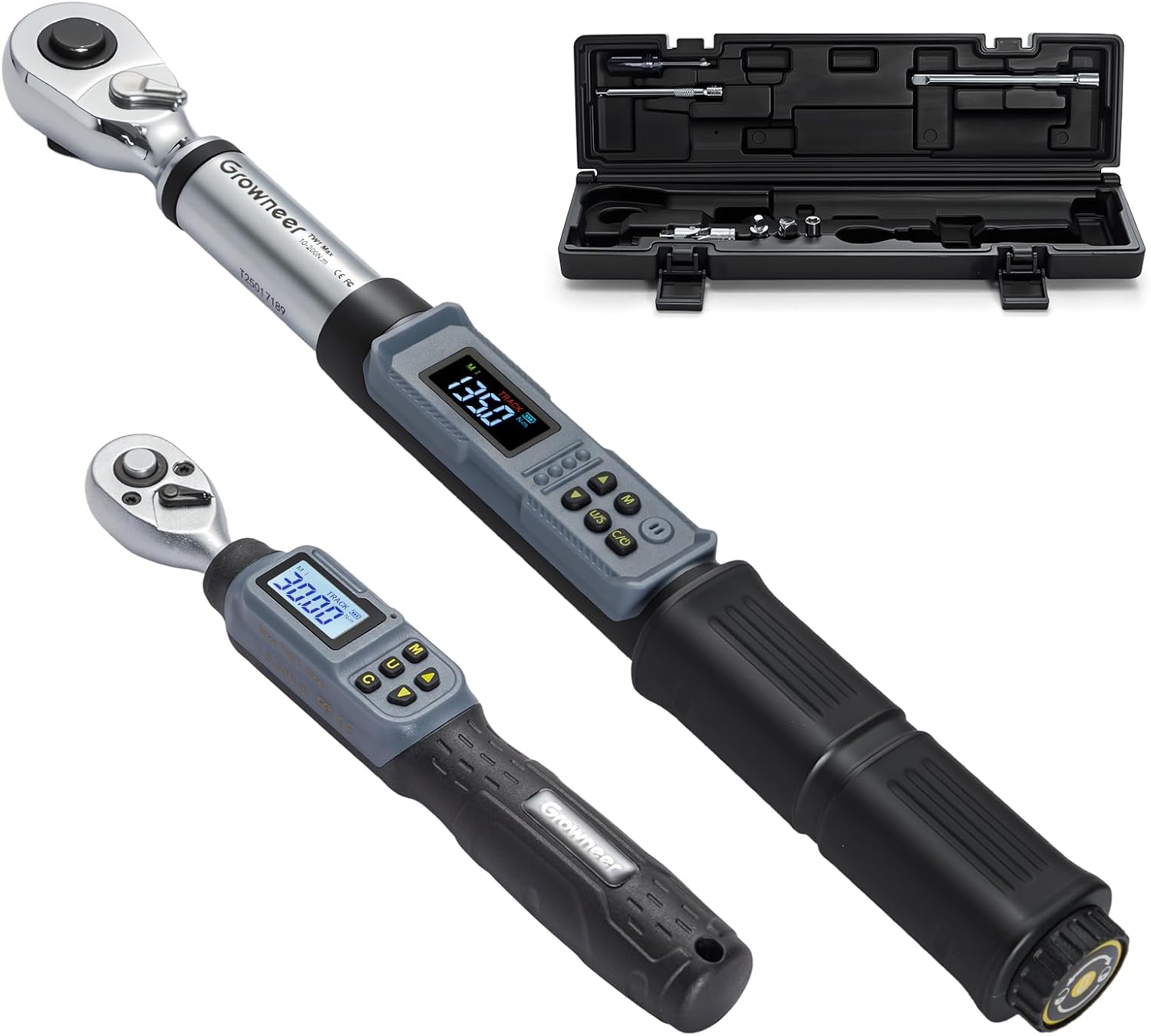 Digital Torque Wrench Set 1/4 and 1/2 Drive, 1.5-200 Nm