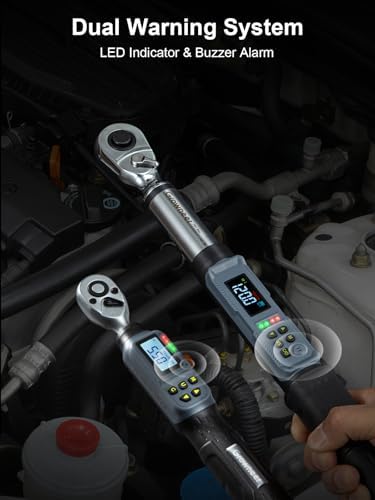 Digital Torque Wrench Set 1/4 and 1/2 Drive, 1.5-200 Nm view 3